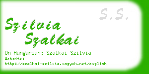 szilvia szalkai business card